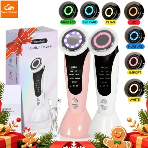 Cloud Prime 7 In 1 Facial And Neck Beauty Device 7 Modes LED Facial Skin Massager
